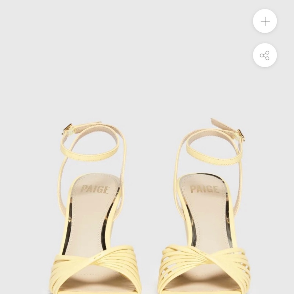 PAIGE Yellow High Heels with Peep-Toe Design💛